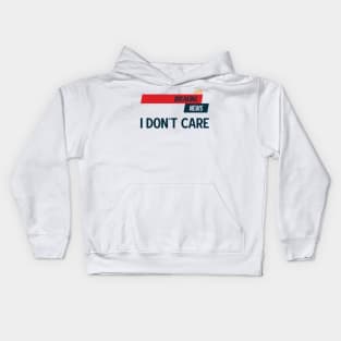 Breaking News I Don't Care v2 Kids Hoodie